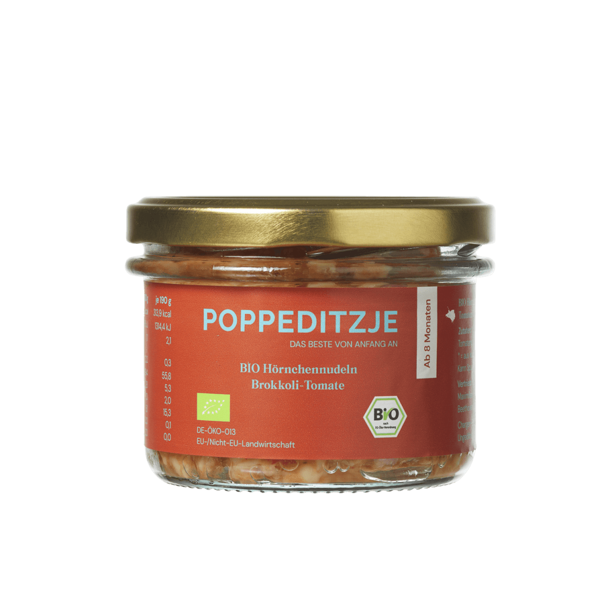 BIO Hörnchennudeln - Brokkoli - Tomate - Poppeditzje