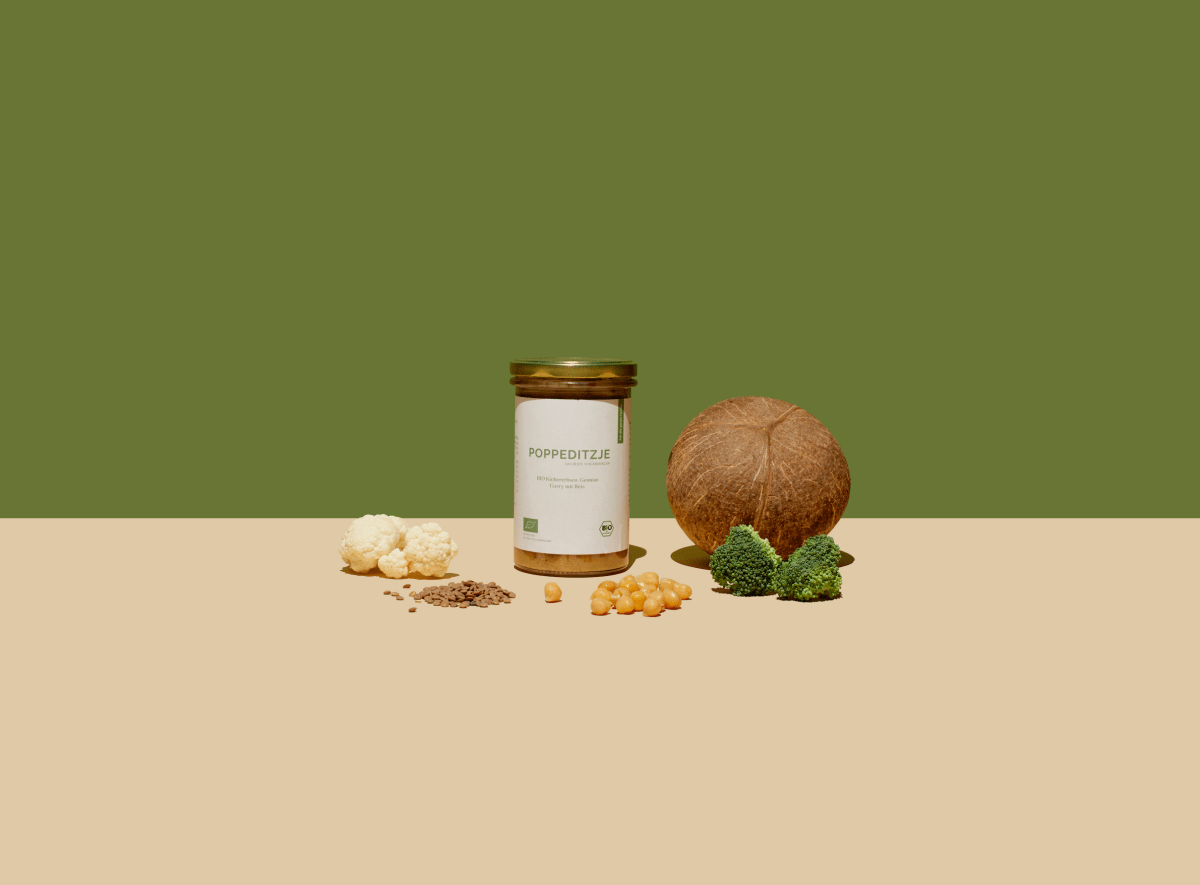 BIO Kichererbsen - Gemüse - Curry mit Reis - Poppeditzje